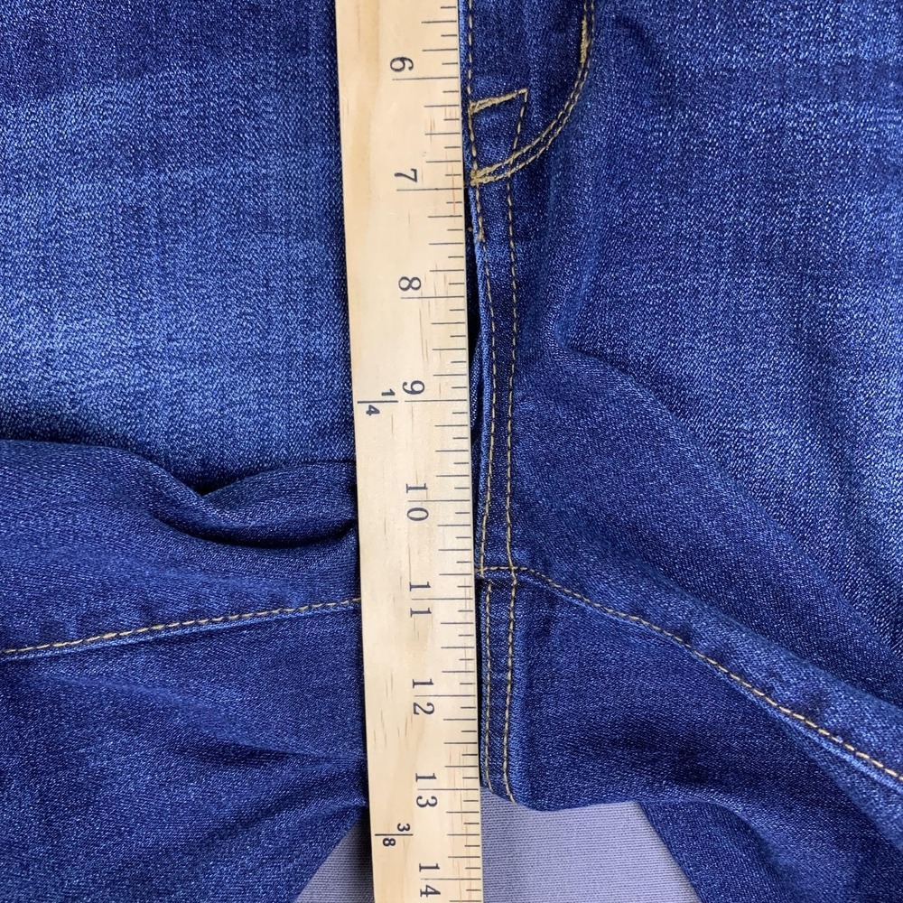 Seven7 Shorts Women 12 (36) Dark Wash Blue Weekend Short Denim Jean Stretch Jort - Picture 11 of 15